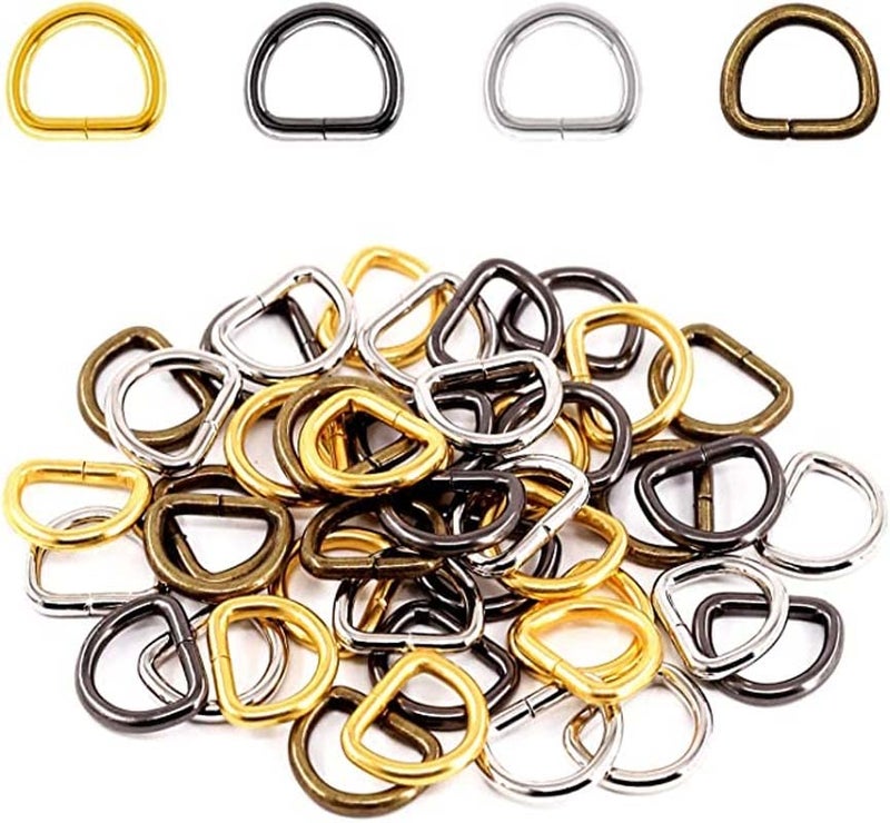 DIY Crafts 20 Pcs, Bronze, Multi-Purpose Metal D Rings for Keychain Lanyard Sewing Keychains Belts Dog Leash Accessories Jewellry, Bags, Wallets an (20 Pcs, Bronze) - Image 3