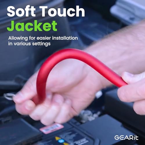 GEARit، سلك 4 قياس، للطاقة/الأرض، كابل بطارية، صوت السيارة، RV، مضخم، سلك، سلك سيارات، سلك CCA، مجموعة مضخم، كابلات بطارية، مجموعة توصيل مضخم، 25 قدم، أحمر شفاف - Image 3