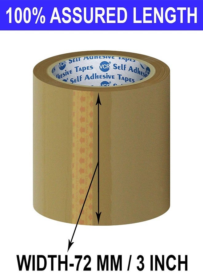 VCR Self Adhesive Brown Cello Tape - 65 Meters in Length - 72mm / 3" Width - 4 Rolls Per Pack - BOPP Industrial Packaging Tape for E-Commerce Box Packing, Office and Home use - Image 3