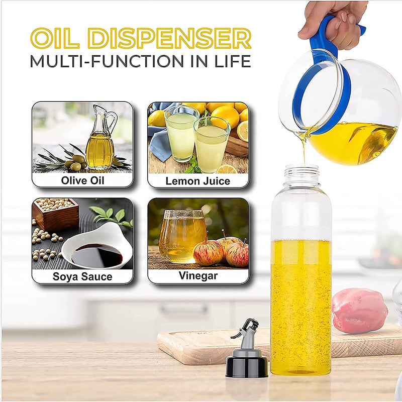 Clazkit Plastic Oil Dispenser 1 Litre Cooking Oil Dispenser Bottle Oil Container,Transparent - Image 5