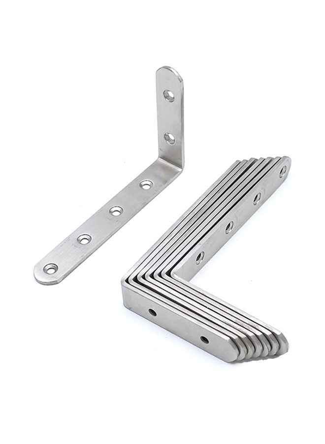 NIBEMINENT 4-Piece Corner Brace Angle Bracket Silver 0.297kg  - Image 2