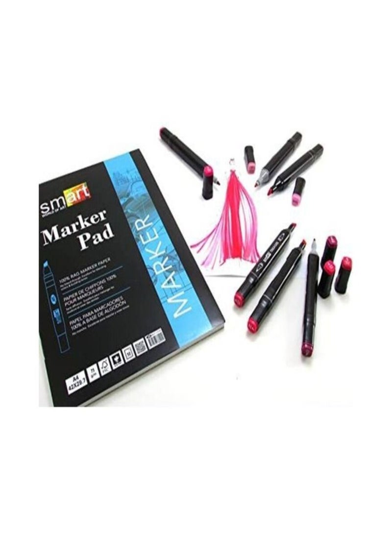 Smart 60-Color Double Sided Marker Pen Set - Black - Image 4