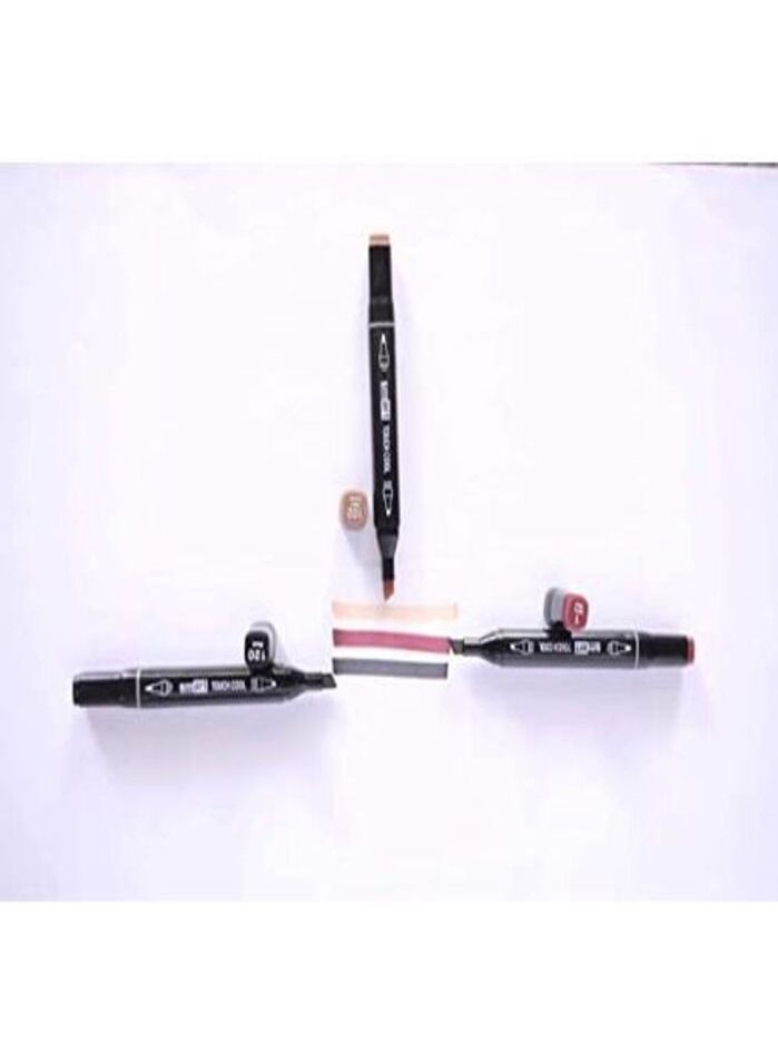 Smart 60-Color Double Sided Marker Pen Set - Black - Image 3