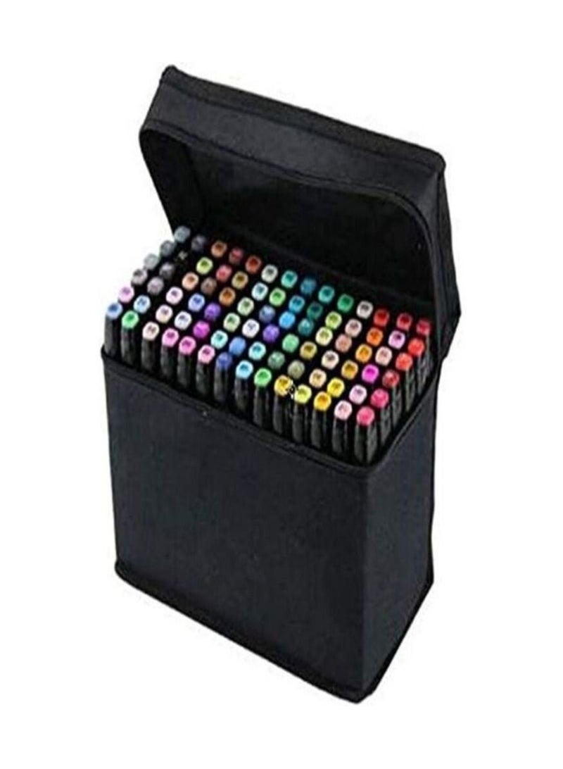 Smart 60-Color Double Sided Marker Pen Set - Black - Image 1