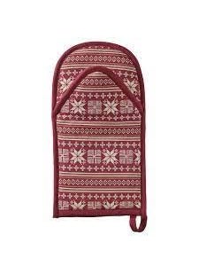 Graidient span Graidient span Vinter 2021 Oven Glove redBeige 