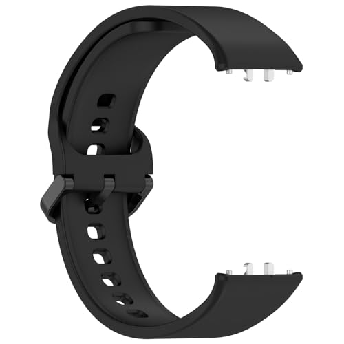 Wisely Adjustable Silicon Band Strap for Samsung Galaxy Fit 3 Straps Watch Silicone Replacement Band Bracelet, Black - Image 4