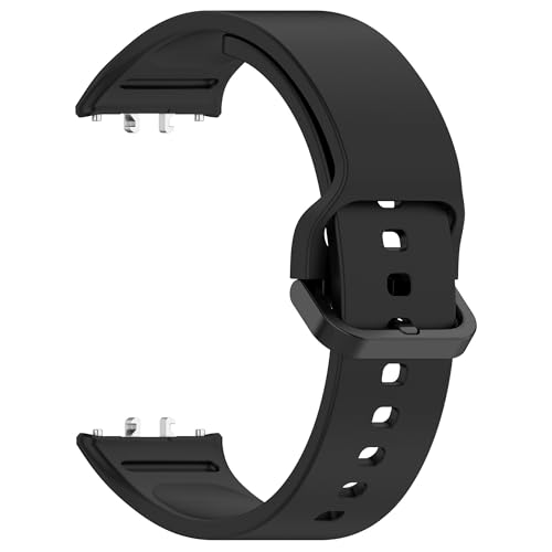 Wisely Adjustable Silicon Band Strap for Samsung Galaxy Fit 3 Straps Watch Silicone Replacement Band Bracelet, Black - Image 1