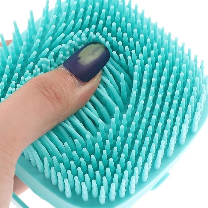 AZLVERA Silicone Brush With Shower Gel Dispenser, Mud & Dirt_Removal With Soft Silicone Bristle With Non-Toxic Bath Brushes Pack Of 1 - Image 4