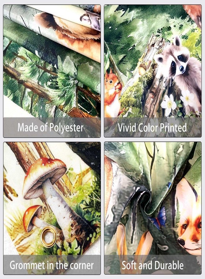 LDWLYW 7x5ft Woodland Animals Baby Shower Decorations Woodland Creature Baby Shower Backdrop Banner Large Watercolor Forest Adventure Backdrops Oh Boy Theme Photo Background - Image 4