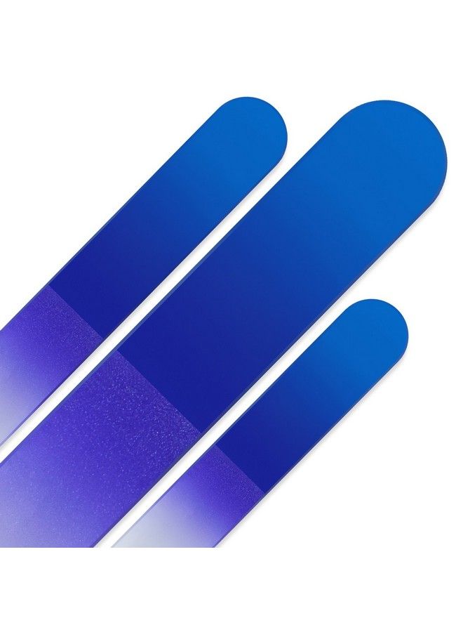 Mont Bleu Glass Nail File Mont Bleu Premium Set Of 3 Crystal Nail Files In Pouch Handmade Gifts Best Glass Nail Files For Natural Nails Washable Double Sided Nail File Etched Nail Files  - Image 4