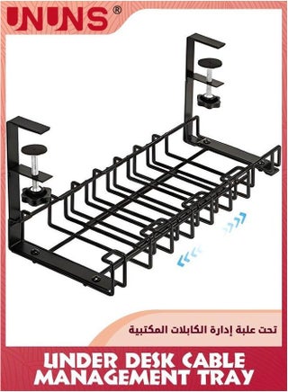 Expandable Retractable Under Desk Cable Management Tray,No-Drilling 21.5 Inch Adjustable Cord Keep Your Cables Organized and Tidy,Wire Tray For Home Office,Black - pzsku/ZC87354614BD8C755D600Z/45/1747882143/adda7966-2e31-46cf-95d4-09e78c2874e5