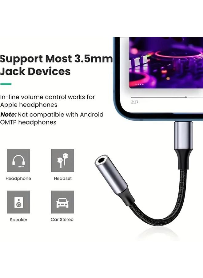 محول صوتي من 3.5 مم إلى USB C و Lightning لأجهزة آيفون وسامسونج وهواوي وشاومي من النوع C - Image 4