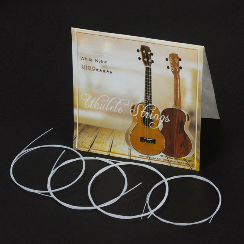 Ukulele String Set 4pcs White High-Quality Nylon Material - Clear Bright Sounds Replacement String for Ukulele Players - Image 5