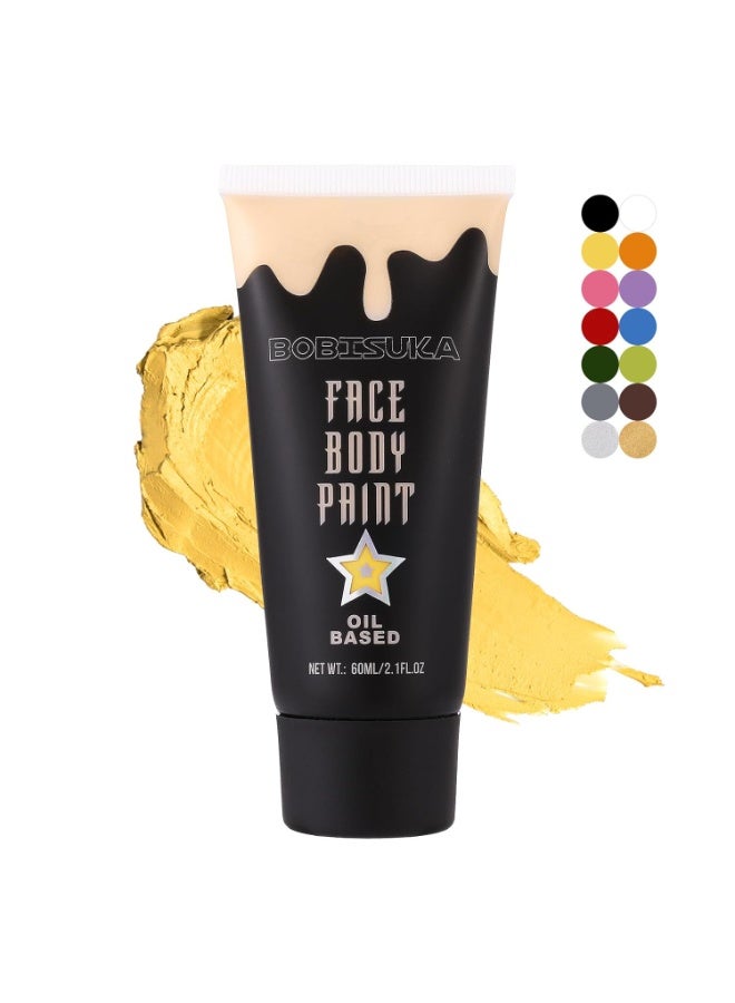 BOBISUKA BOBISUKA Yellow Face Paint, Professional SFX Body Paint, High Pigmented Face Painting Kit for Halloween Cosplay, Costume, Parties,Stage, Theater, Special Effect Makeup（2.1 Fl.oz） - Image 1