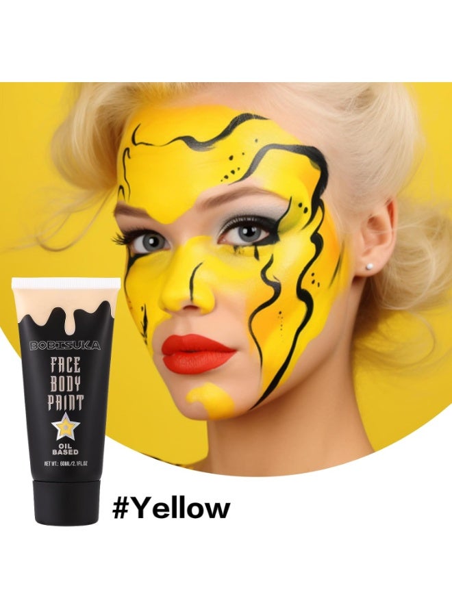 BOBISUKA BOBISUKA Yellow Face Paint, Professional SFX Body Paint, High Pigmented Face Painting Kit for Halloween Cosplay, Costume, Parties,Stage, Theater, Special Effect Makeup（2.1 Fl.oz） - Image 3