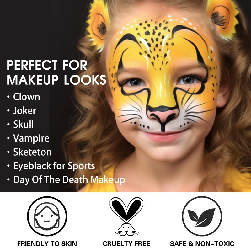 BOBISUKA Yellow Face Paint, Professional SFX Body Paint, High Pigmented Face Painting Kit for Halloween Cosplay, Costume, Parties,Stage, Theater, Special Effect Makeupï¼ˆ2.1 Fl.ozï¼‰ - Image 3