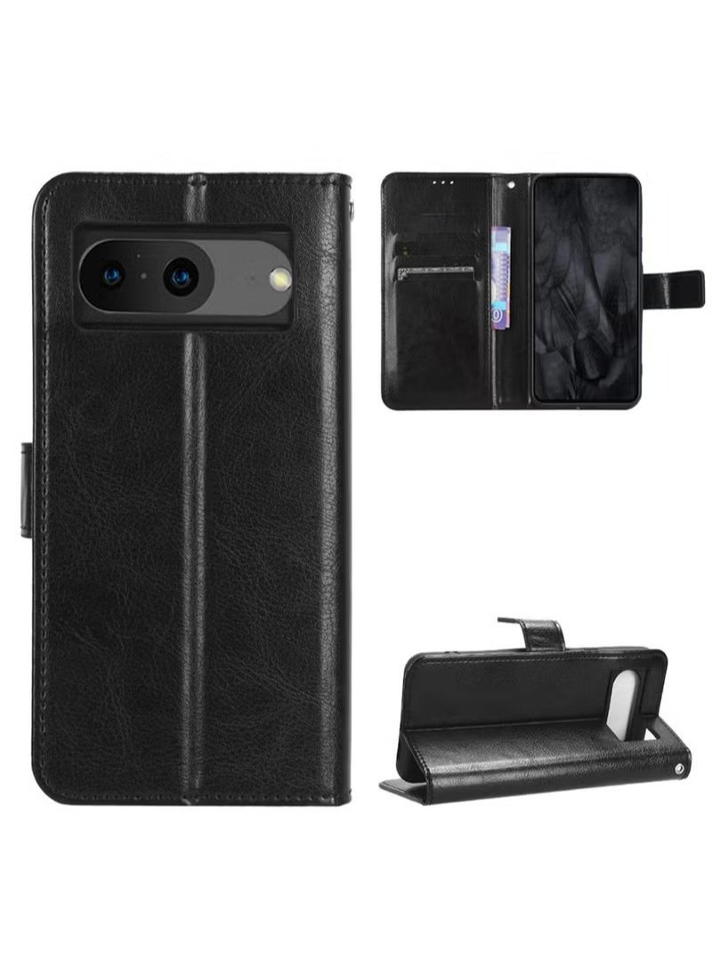 X-level Google Pixel 8 Case Cover with Full Body Camera Len Protector PU Leather Wallet Card Holder Shockproof Protective Back Cover with Release Hand Phone Holder Daily Video Kickstand  - Image 5