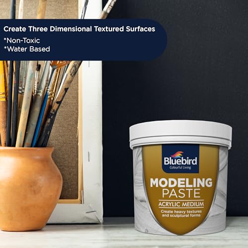 Bluebird Thick Modeling Paste White 28.2 Oz / 800gm - High Density, Acrylic Medium for Texture, Thickness, Dimension Additive and Christmas Decorations - Image 3
