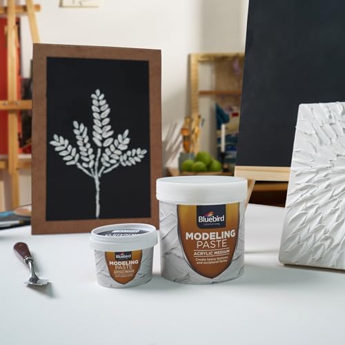 Bluebird Thick Modeling Paste White 28.2 Oz / 800gm - High Density, Acrylic Medium for Texture, Thickness, Dimension Additive and Christmas Decorations - Image 5