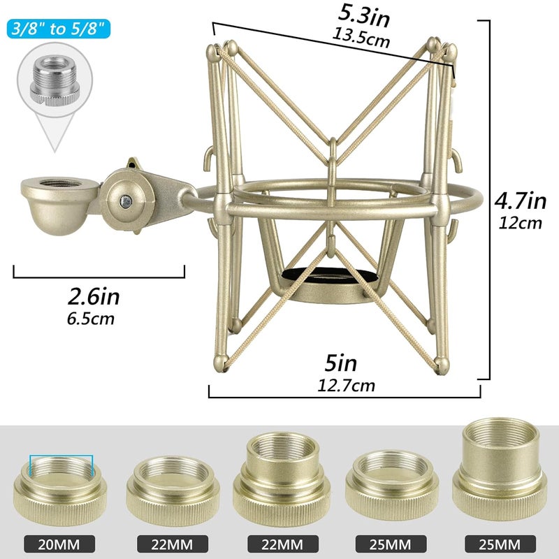 Geekria حامل ميكروفون مضاد للاهتزاز متوافق مع Neumann TLM 103 و TLM 102 و U 87 Ai و TLM 67 ميكروفون - Image 2