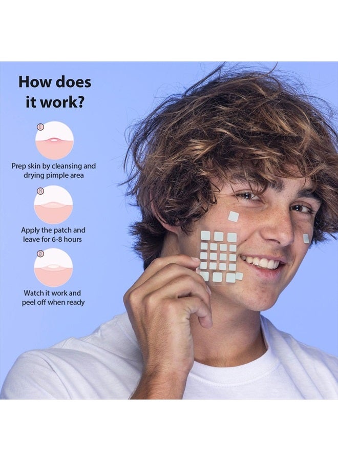Frilliance Green Square Soothing Aloe & Hydrocolloid Acne Pimple Patches for Zits and Blemishes (18 Count, 2 Sizes) Spot Treatment Stickers for Face & Skin, Vegan and Cruelty Free - Image 3