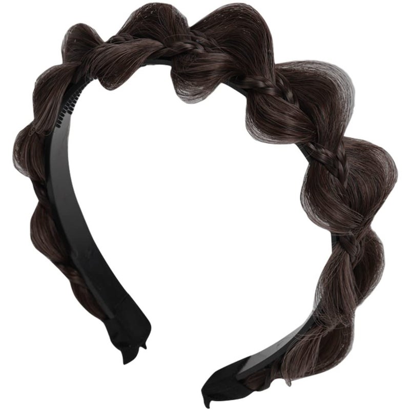 أونيليتيك أربطة رأس نسائية ضفائر مع أسنان للنساء شعر ضفائر صناعي أربطة شعر حلقة شعر قطع أزياء ضفائر باروكة أربطة شعر إكسسوارات شعر للفتيات باروكات ضفائر