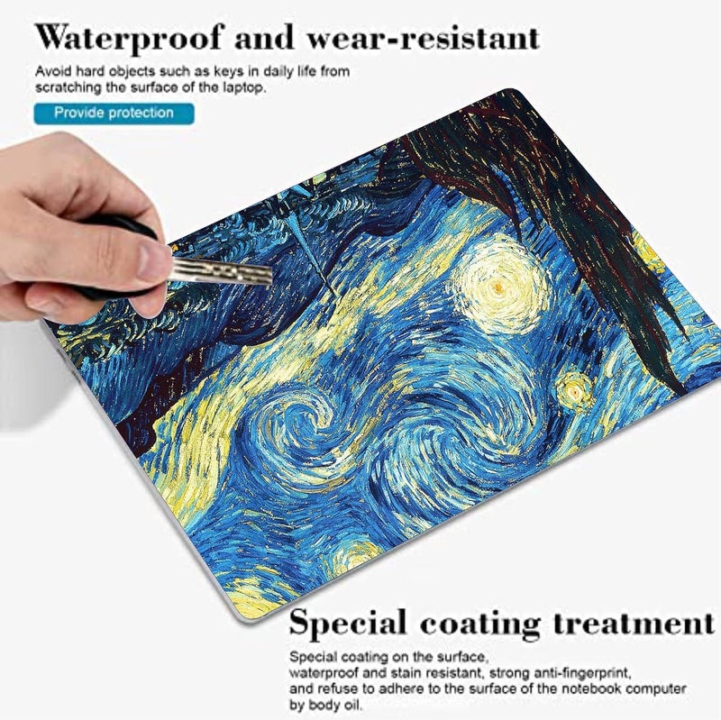 Elton Van Gogh Starry Night Theme 3M Skin Case Vinyl Laptop Skin Case Sticker Reusable Protector Cover for 11.6" - 15.6" Inch Acer, Lenovo, Sony, Asus, Toshiba, Hp, Samsung, Dell - Image 2