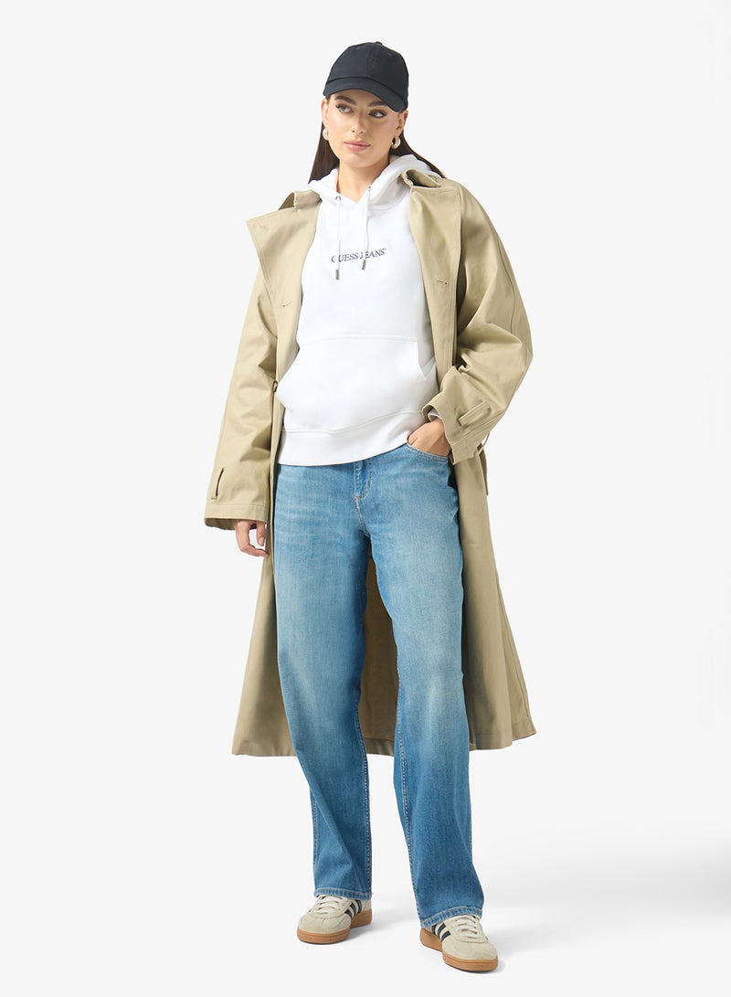 GUESS Logo Detail High Waist Boyfriend Jeans - Image 2