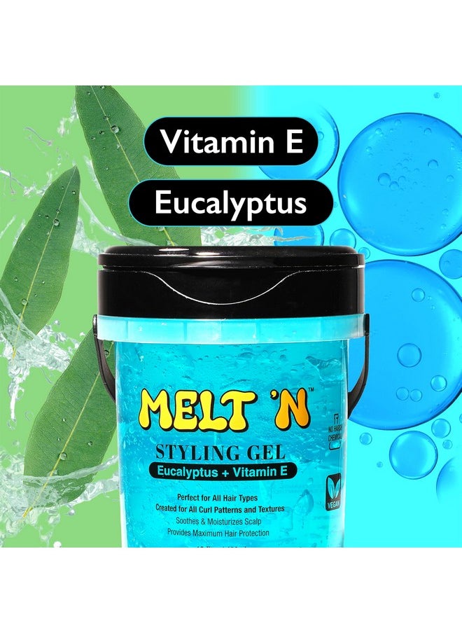 EBIN NEW YORK Melt'N Styling Gel Eucalyptus Oil And Vitamin E 16Oz Strong Hold Styling Hydrates And Moisturize Gives High Shine And Refreshing And Cooling Sensation No Frizz Or Brekage  - Image 3