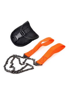 NIBEMINENT Portable Outdoor Survival Hand Zipper Saw Orange/Black 20x5x10cm  - Image 1