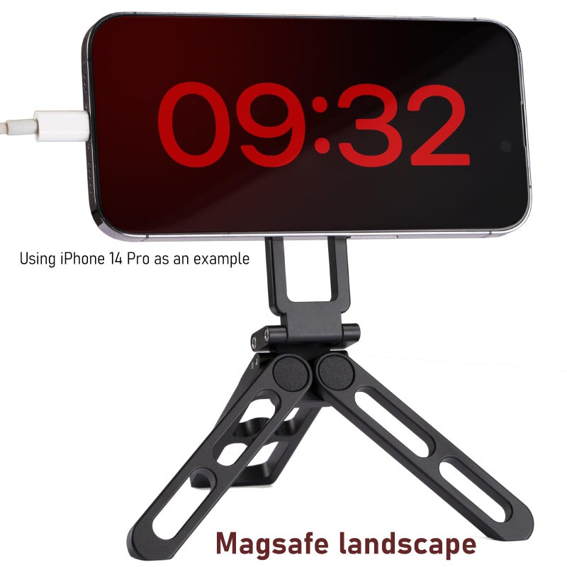Zelnoox MagSafe Compatible Pocket-Sized Tripod - Sturdy Magnetic Hold, Height-Adjustable for MagSafe Phones, Ideal for Vlogging - Image 2