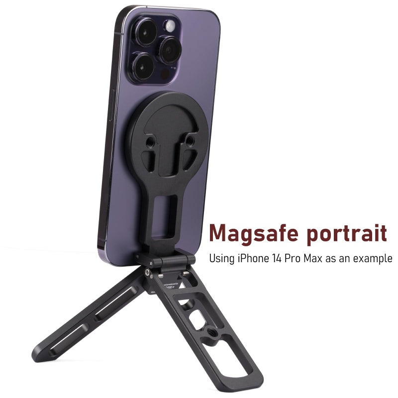 Zelnoox MagSafe Compatible Pocket-Sized Tripod - Sturdy Magnetic Hold, Height-Adjustable for MagSafe Phones, Ideal for Vlogging - Image 3