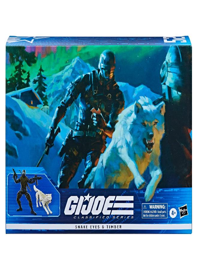 G. I. Joe G. I. Joe Wolf Classified Series Snake Eyes & Timber Action Figures 52 Collectible Premium Toys, 6-Inch Scale, Custom Package Art, F4321  - Image 2