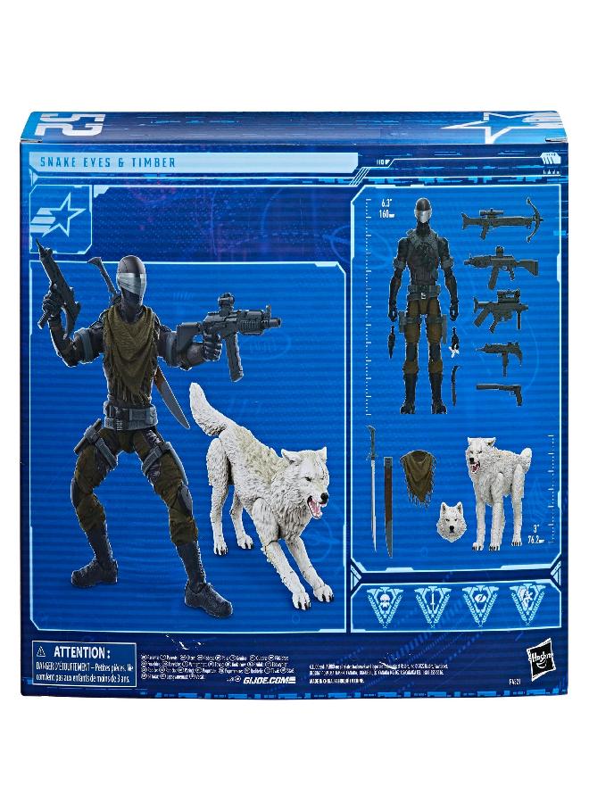 G. I. Joe G. I. Joe Wolf Classified Series Snake Eyes & Timber Action Figures 52 Collectible Premium Toys, 6-Inch Scale, Custom Package Art, F4321  - Image 3