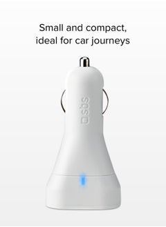 SBS Car Charger PD 20W dual ports 12/24 V Type-C PD 20W + 1 USB 2,1 A, Perfect for iPhone, Samsung, Xiaomi and many other Android devices, this charger quickly powers your devices  - Image 3