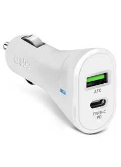 Car Charger PD 20W dual ports 12/24 V Type-C PD 20W + 1 USB 2,1 A, Perfect for iPhone, Samsung, Xiaomi and many other Android devices, this charger quickly powers your devices