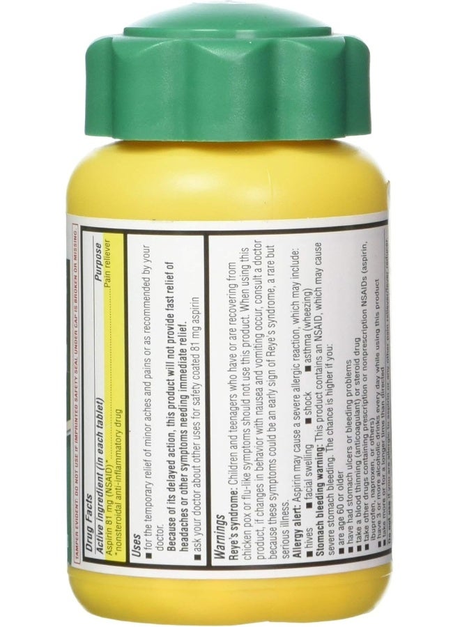 Aspirin, Low Dose Safety Coated, 81 Mg, 300 Enteric Coated Tablets