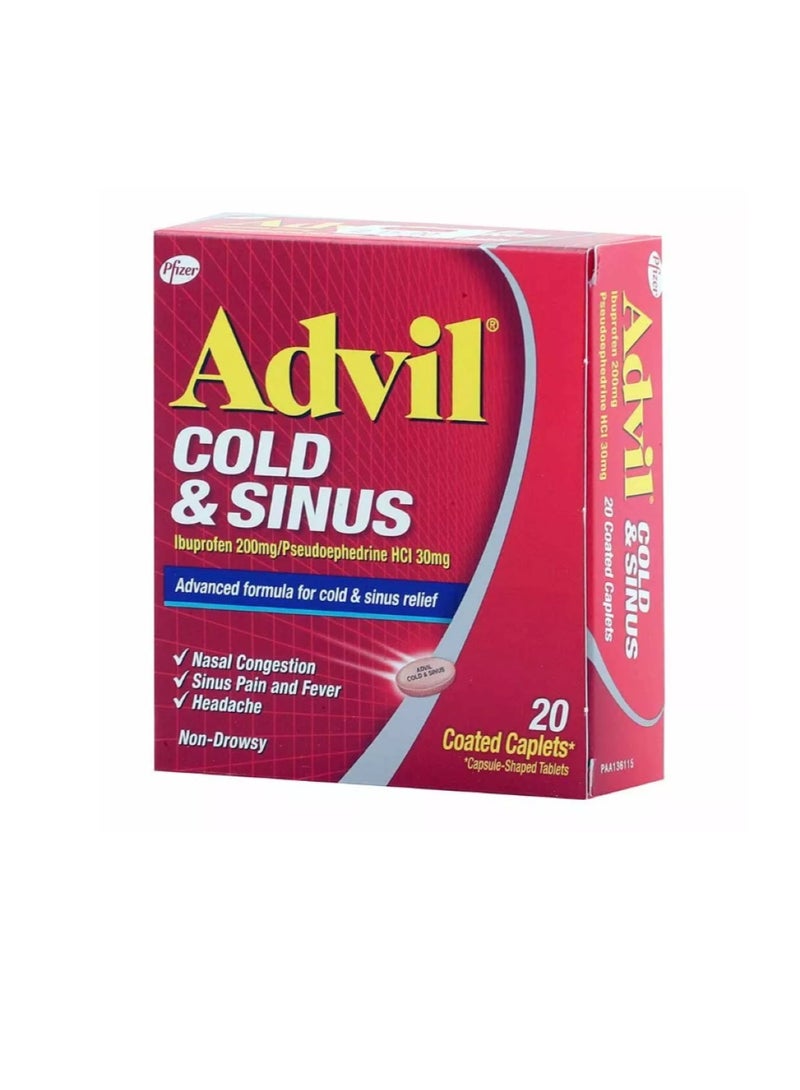 أدفيل لنزلات البرد والجيوب الأنفية 20 قرص - Image 1