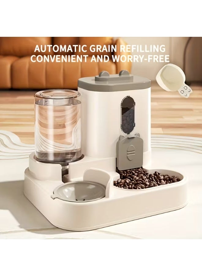 Bukela Automatic Cat Feeder,  2-in-1 Cat Food Feeding and Drinking Device, 1 Set | Automatic Operation, No Wireless/Battery Needed, Sizeful, Good Material, Designed for Cats, Meeting Daily Feeding Needs - Image 3