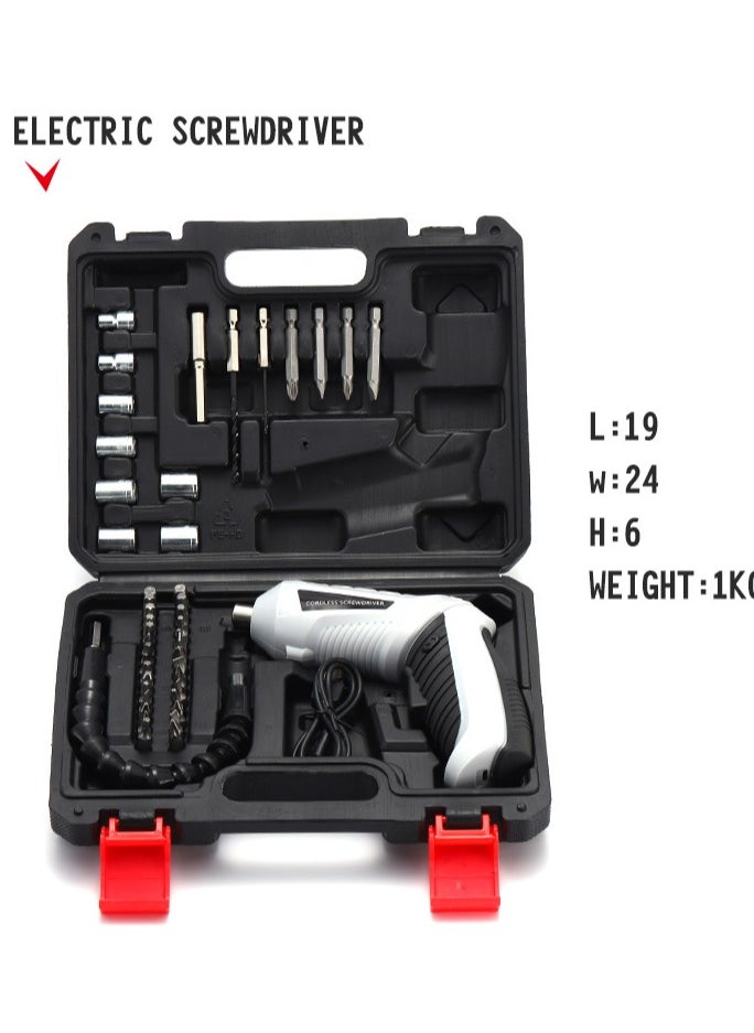 Generic Cordless Screwdriver | Household Small Electric Drill | Rechargeable Screw Set with Multi-Function Lithium Battery  - Image 4