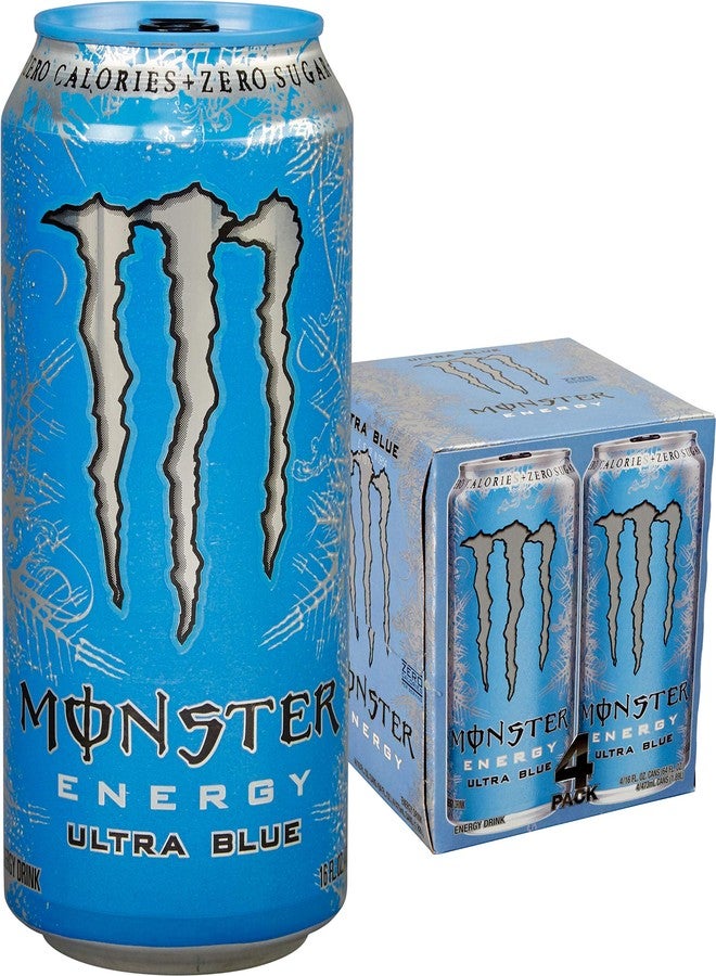 Monster Energy, Ultra Blue, 16 fl oz, 4 Pack - Image 1