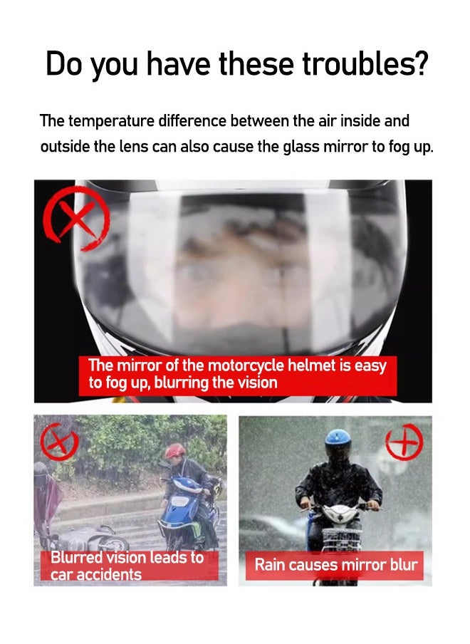 Generic Motorcycle Helmet Shield Anti Fog Film, Rain And Fog Protection Helmet Film, Clear Visor Lens Insert Fog Resistant Waterproof Sticker  - Image 2
