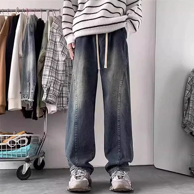 Unisex Classic Denim Jeans Loose Fit Daily Outdoor Wear - Image 1