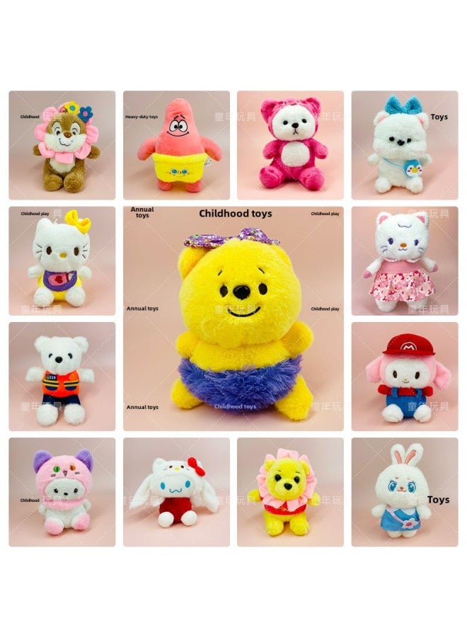 Cute Eight-inch Plush Toy Doll Wedding Throwing Doll Doll Doll Gift Logo-Specifications:flower Skirt Fox  - Image 5
