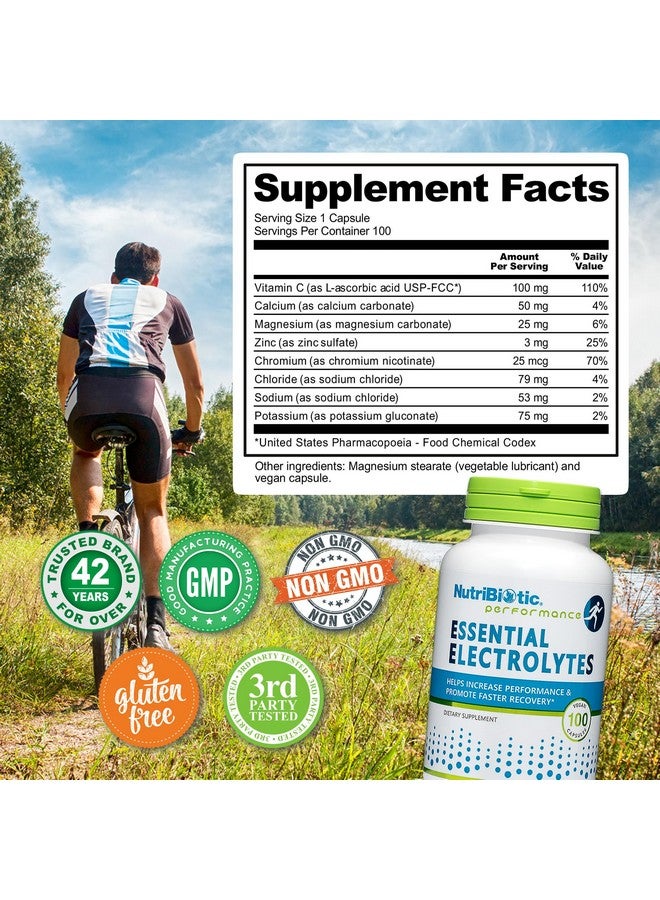 NutriBiotic Essential Electrolytes, 100 Ct Capsules | Supports Increased Performance & Faster Recovery | Pharmaceutical Grade Vitamin C with Electrolytes for Rehydration | Vegan, Gluten-Free & Non-GMO - Image 5