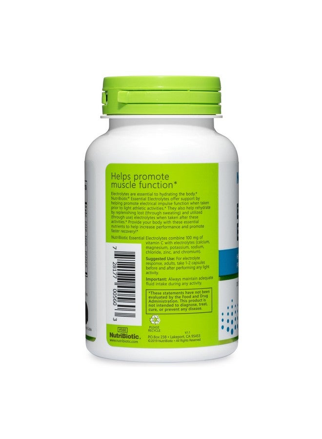 NutriBiotic Essential Electrolytes, 100 Ct Capsules | Supports Increased Performance & Faster Recovery | Pharmaceutical Grade Vitamin C with Electrolytes for Rehydration | Vegan, Gluten-Free & Non-GMO - Image 2