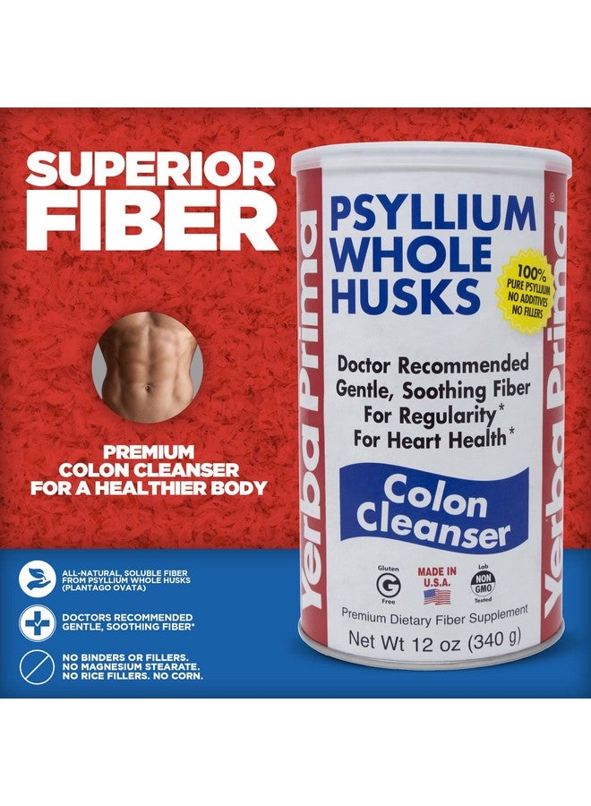 Yerba Prima Psyllium Whole Husks Colon Cleanser 12 Oz (Pack Of 2) All Natural Dietary Fiber Pure Premium Psyllium Labtested Nongmo Glutenfree Fiber Made In The Usa - Image 5