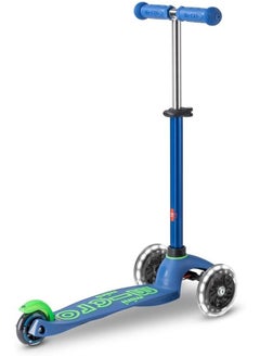 Micro Micro Scooters - Mini Deluxe Crystal Blue with LED Wheels MMD175 |Adjustable Handlebar |3 Wheels |Max Load 50KG | Scooter for Kids | Kids Scooter | Scooter with LED Wheels|Scooter for Kids 2-5 Years  - Image 4