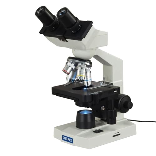 OMAX 40X-2500X Lab Binocular Biological Compound LED Microscope with 3D Mechanical Stage and Coaxial Coarse/Fine Focusing Knob - Image 2