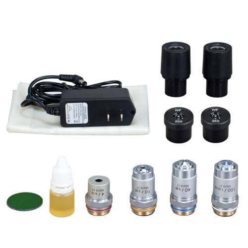 OMAX 40X-2500X Lab Binocular Biological Compound LED Microscope with 3D Mechanical Stage and Coaxial Coarse/Fine Focusing Knob - Image 4